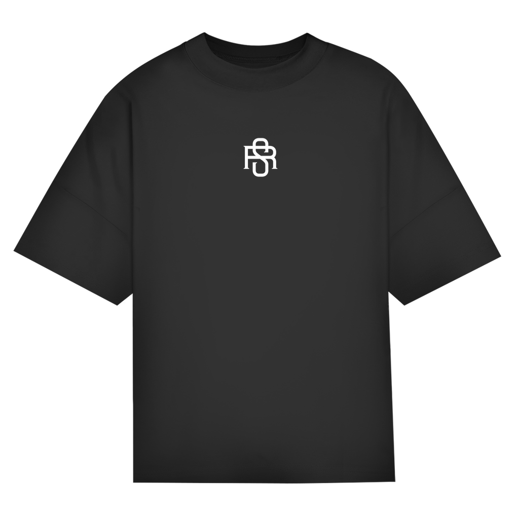 STST Oversize T-Shirt in black with modern, relaxed fit and dropped shoulders.
